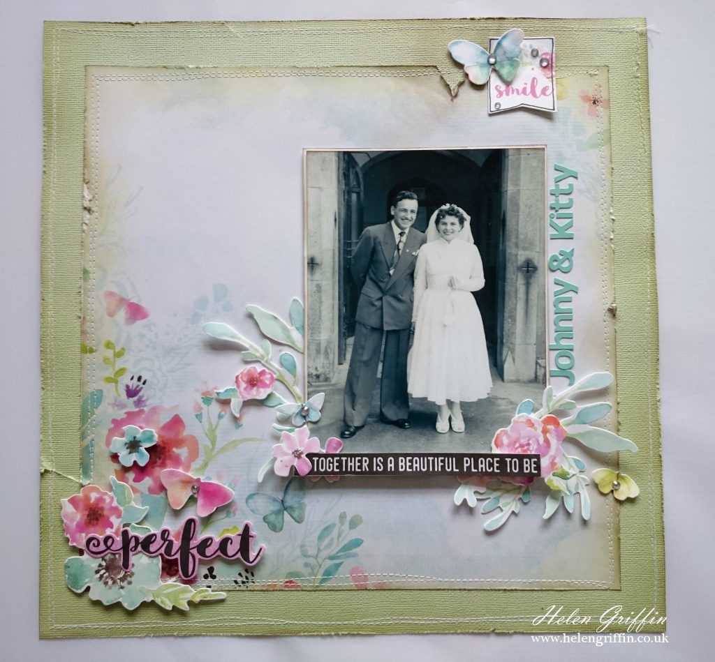 Vintage Wedding Scrapbook Page  Without 'heritage' colours – Helen Griffin