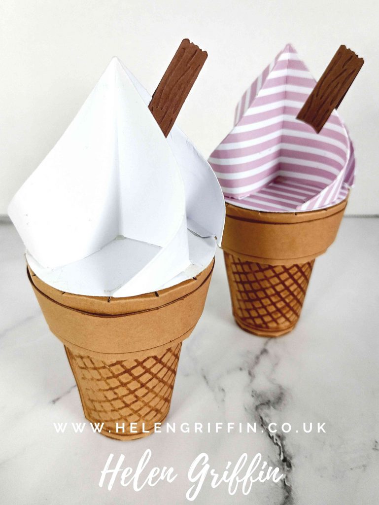 Simply Made Crafts Ice Cream Cone Gift Box Die Set 2 Helen Griffin